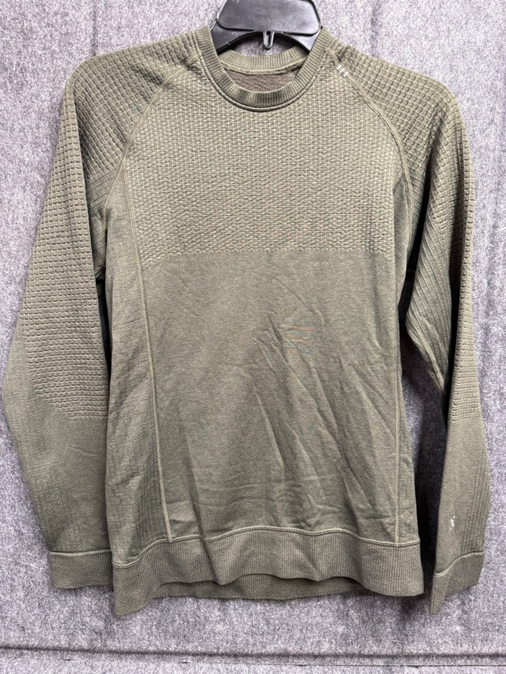 lululemon athletica Olive Green Textured Crew Sweatshirt
